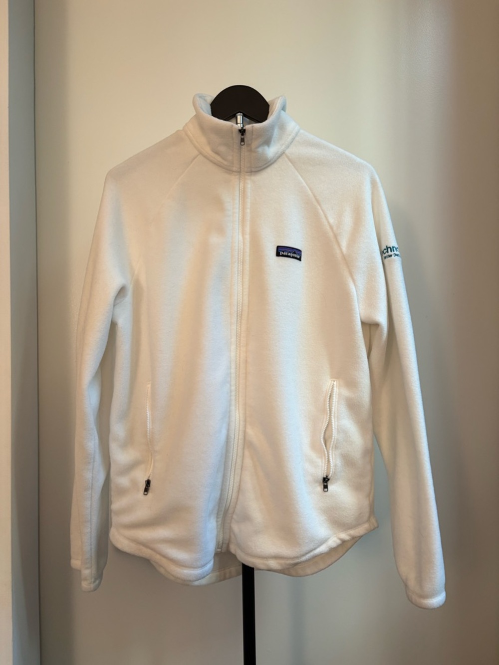 Patagonia White Full-Zip Fleece